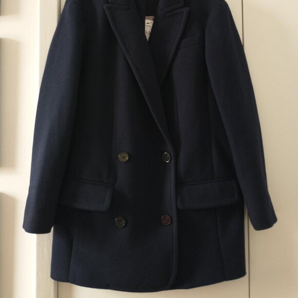 Express Coat Women's Oversized Double Breasted Coat in Navy NWT - Picture 5 of 14